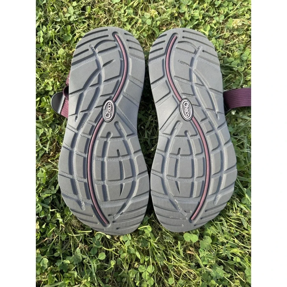 Chaco Cloud Sandals Womens Size 8 Purple Floral Strappy Adjustable Sport Comfort - Picture 7 of 8